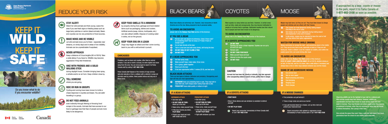 Keep it Wild keep it Safe Brochure from Parks Canada-click to download
